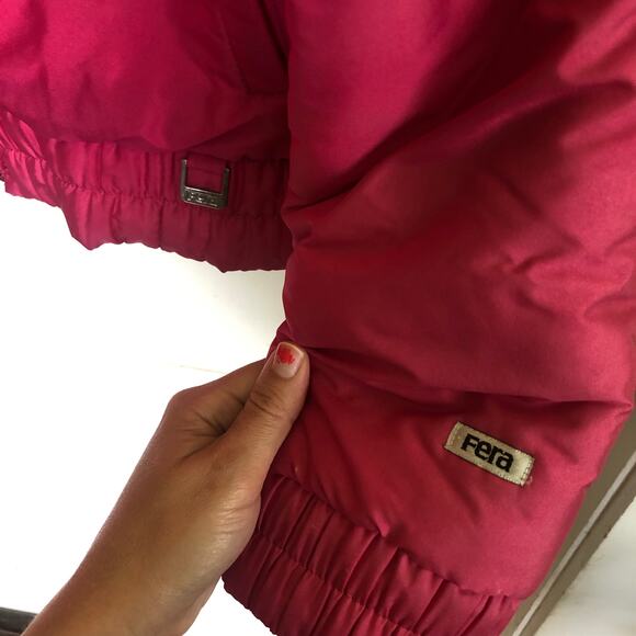 VTG 80s 90s Fera Ski Puffer Jacket Hot Pink Medium Retro Barbiecore Streetwear - Picture 2 of 8